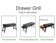 Folding Charcoal BBQ Grill for Outdoor Camping