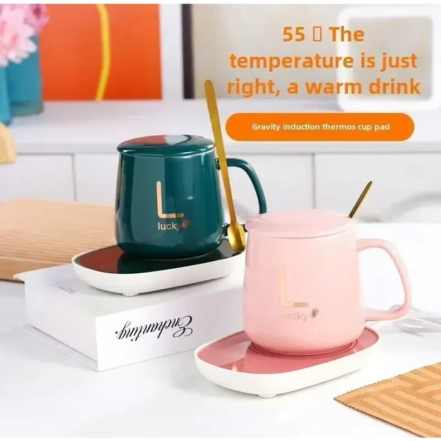 Ceramic Gift Mug Set with Spoon & Bag
