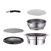 Portable Charcoal Grill – Stainless Steel
