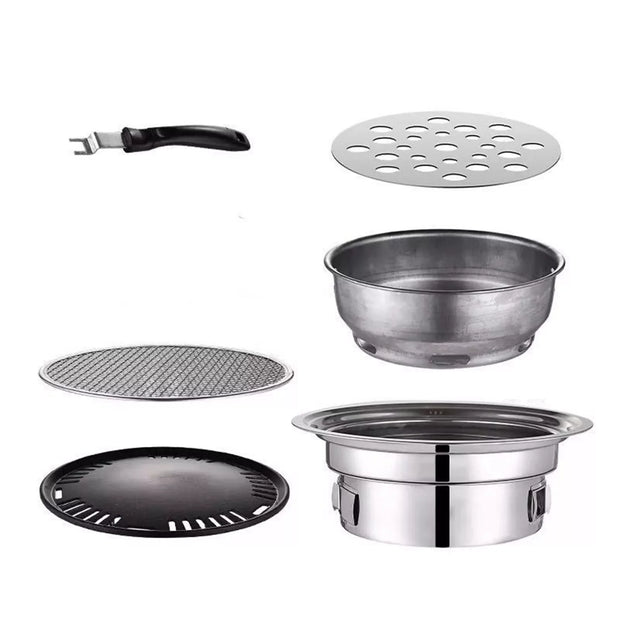 Portable Charcoal Grill – Stainless Steel