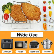 2PCS Stainless Steel Air Fryer Rack Set