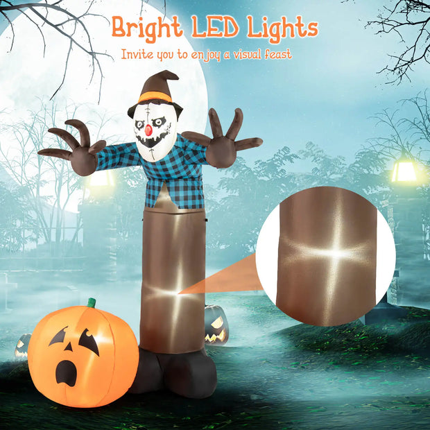 7 FT Halloween Inflatable Haunted Scarecrow
