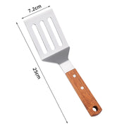 Stainless Steel Spatula with Wooden Handle – Heavy Duty BBQ & Kitchen Turner