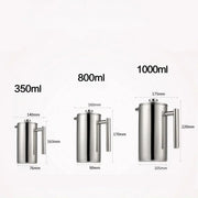 Stainless Steel French Press Coffee Maker – Double-Wall Insulated