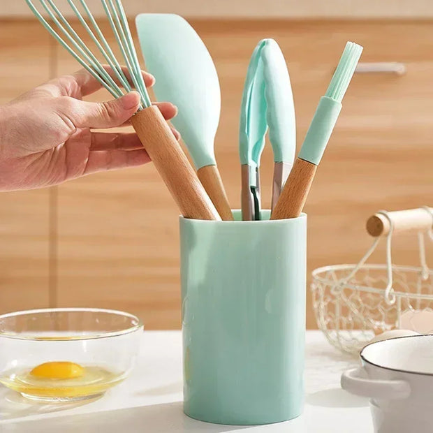 Silicone Cooking Utensil Set – Heat-Resistant Kitchen Tools (10+ Pieces)