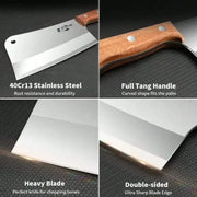 Professional Stainless Steel Meat Cleaver – 30.5cm Full Length