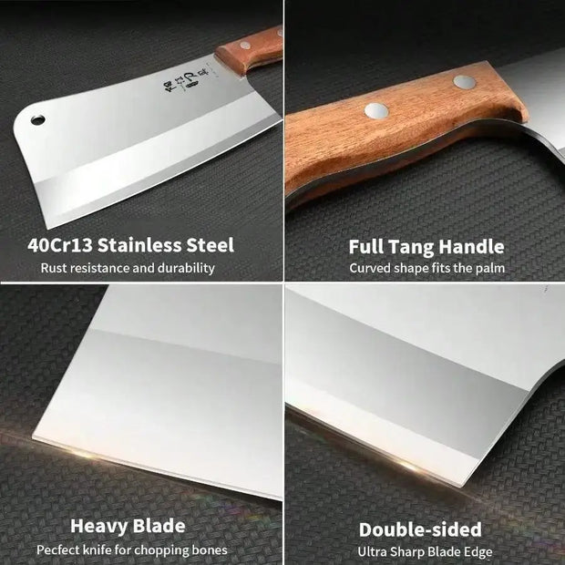 Professional Stainless Steel Meat Cleaver – 30.5cm Full Length