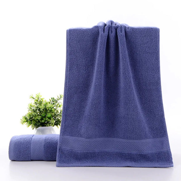 2PCS Large Cotton White Bath Towels