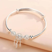 "925 Sterling Silver Adjustable Cuff Bracelet Women"