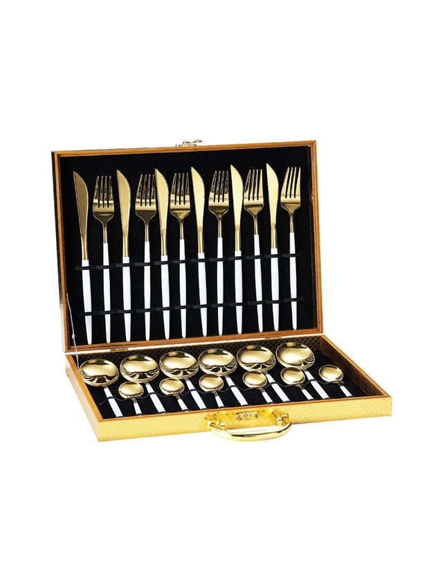 Stainless Steel Dinnerware Set – 6-Person Flatware Gift Box
