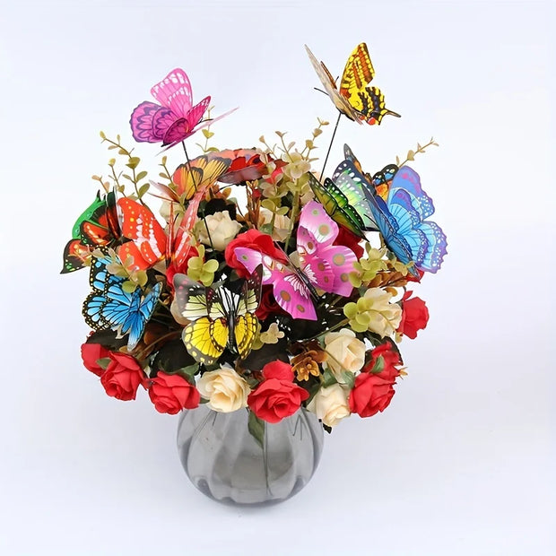 10PCS Colorful Butterfly Garden Yard Flower