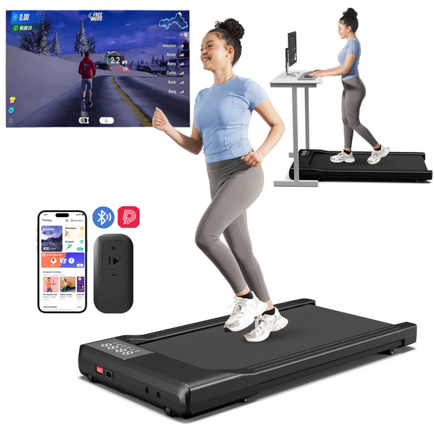 3-in-1 Silent Treadmill, 2.5HP, 300LBS