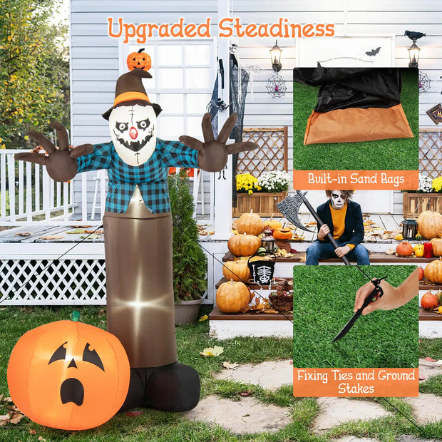 7 FT Halloween Inflatable Haunted Scarecrow