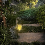 Solar-Powered Resin Elephant Statue