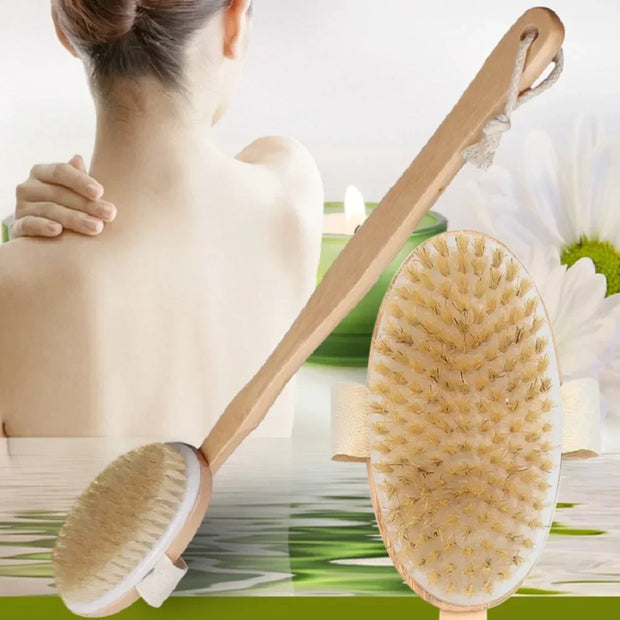 Detachable Wooden Bath Brush Set