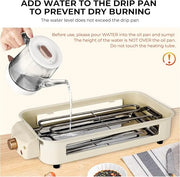 Electric Smokeless Indoor Grill with Pans