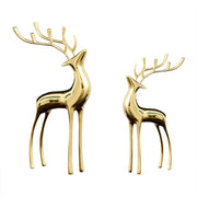Brass Deer Statue Light Luxury Home Décor