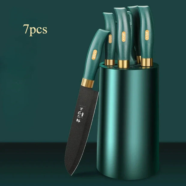 Professional 7-Piece Stainless Steel Kitchen Knife Set