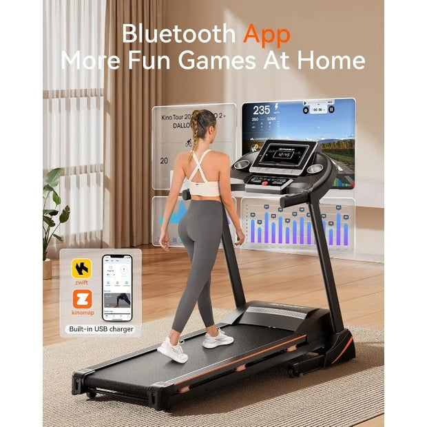 Folding Treadmill Home Bluetooth Incline Shock Absorption