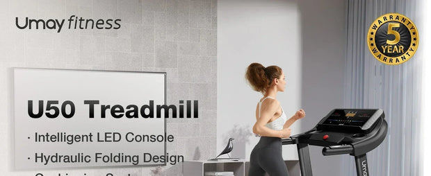 3.0HP Foldable Incline Treadmill with Sensors
