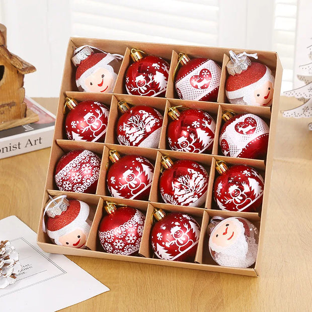 16pcs 6 cm Christmas Ball Ornaments
