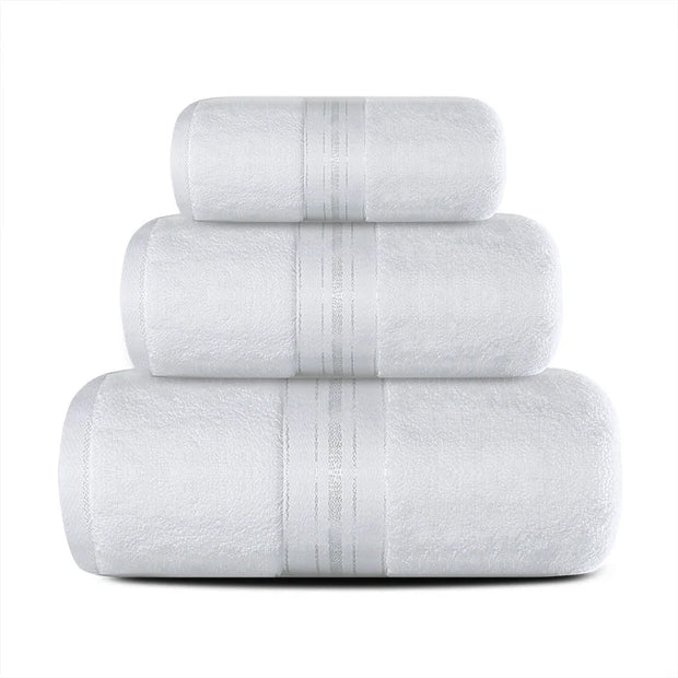 Thick 100% Cotton Absorbent Bath Towel Set