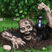Zombie Lantern Resin Garden Statue