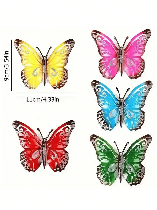 5pcs Metal Butterfly Wall Decor