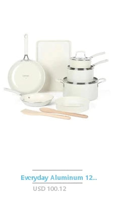 12-Piece Nonstick Ceramic Aluminum Cookware Set