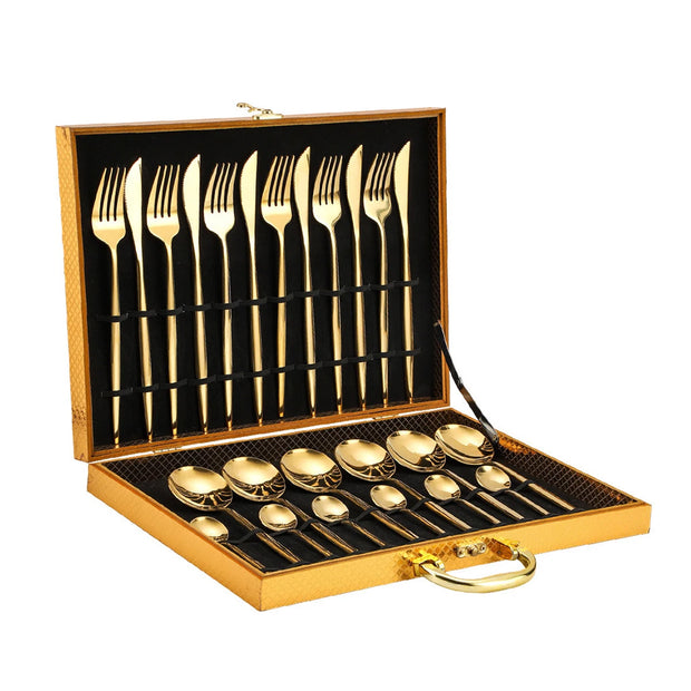 Stainless Steel Dinnerware Set – 6-Person Flatware Gift Box