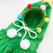 Christmas Tree Pet Costume Cloak for Cats