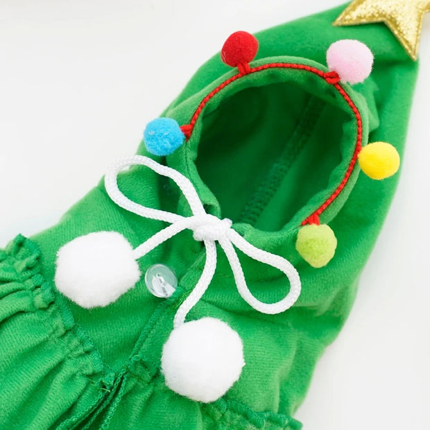 Christmas Tree Pet Costume Cloak for Cats