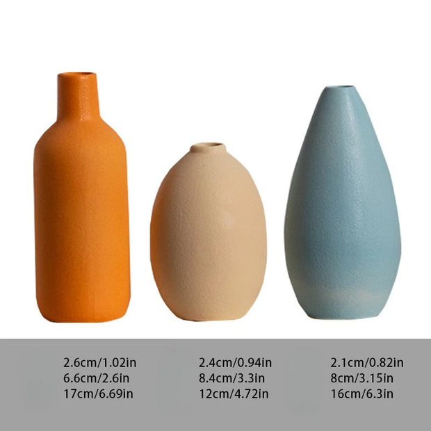 3PCS Bohemian Ceramic Vase Set