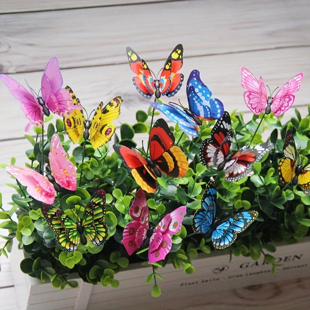 10PCS Colorful Butterfly Garden Yard Flower