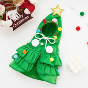 Christmas Tree Pet Costume Cloak for Cats