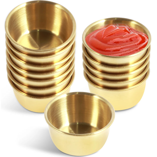 12/24pcs Stainless Steel Sauce Dipping Bowls