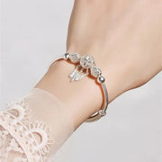"925 Sterling Silver Adjustable Cuff Bracelet Women"