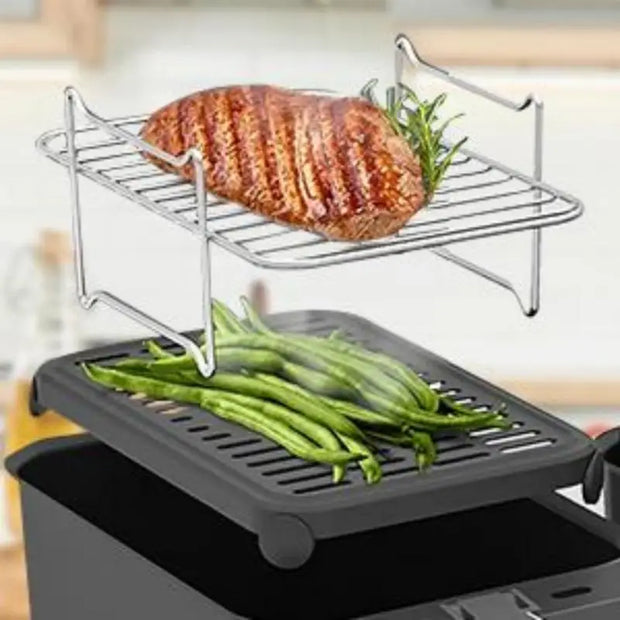 2PCS Stainless Steel Air Fryer Rack Set