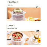 Portable Electric Egg Boiler – 3-Layer Mini Steamer