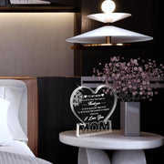 Acrylic Rose Heart Plaque for Mom