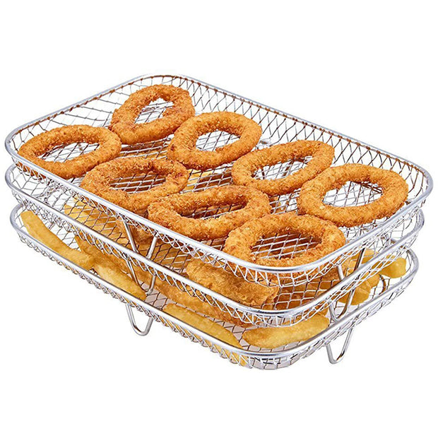 3-Piece Stackable Air Fryer Rack Set