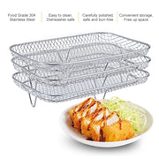 3-Piece Stackable Air Fryer Rack Set