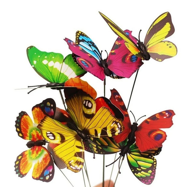 10PCS Colorful Butterfly Garden Yard Flower