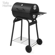 Charcoal BBQ Grill with Adjustable Charcoal Pan & Thermometer