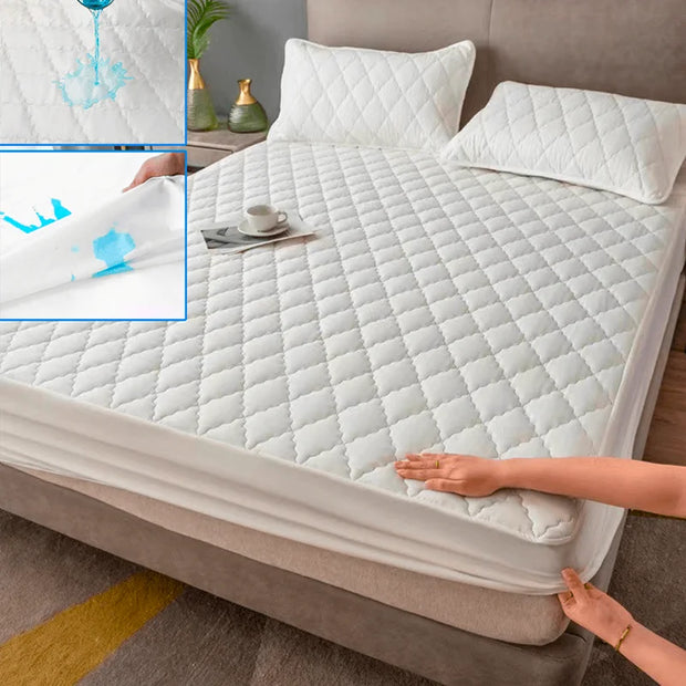 Waterproof Fitted Mattress Protector – 15"–17" Deep Pocket