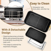 Electric Smokeless Indoor Grill with Pans