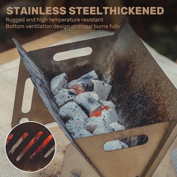 Portable Windproof Collapsible Camping BBQ Stove