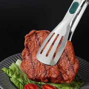 Stainless Steel BBQ Grill Food Kitchen Tongs