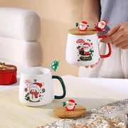 Ceramic Mug with Lid & Spoon