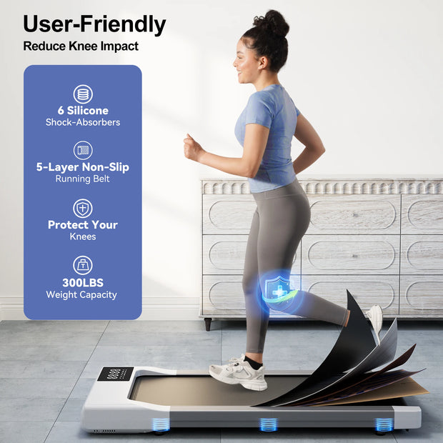 3-in-1 Silent Treadmill, 2.5HP, 300LBS